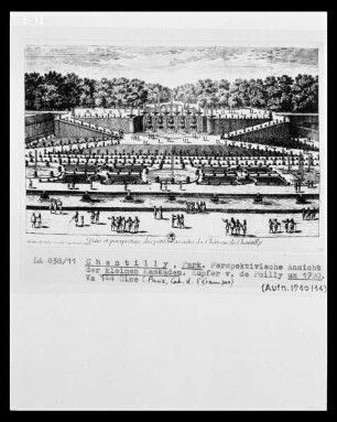 Chantilly, Park, Perspektivische Ansicht der kleinen Kaskaden