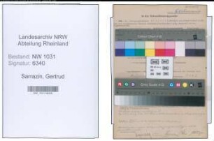 Entnazifizierung Gertrud Sarrazin , geb. 17.02.1898 ()
