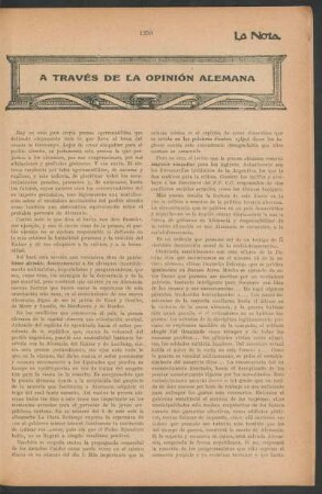 A través de la opinión alemana