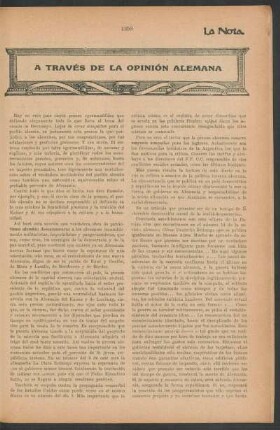 A través de la opinión alemana