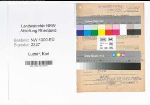 Entnazifizierung Karl Luther, geb. 23.12.1894 (Finanzobersekretaer)