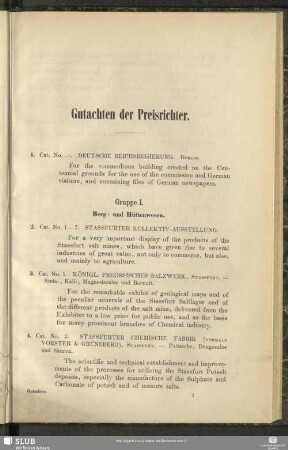 Gutachten der Preisrichter