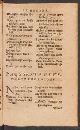 Pars Sexta Et Ultima Ex Phormione.