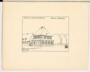 Gemeindehaus Monatskonkurrenz Oktober 1913: Perspektivische Ansicht