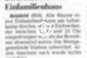 Dieb durchsuchte Einfamilienhaus