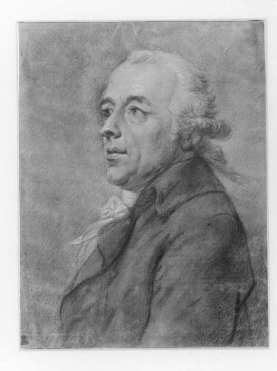 Porträt Johann Gottlieb Naumann (um 1800; A. Graff). Kreidezeichnung, schwarz getuscht, weiß gehöht; 26,9 x 20,9 cm. Dresden: Kupferstich-Kabinett C 1874-5 in C,2 (D XVIII, Graff I). Singer 66927