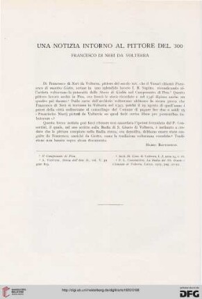 23: Una notizia intorno al pittore del '300 : Francesco di Neri da Volterra