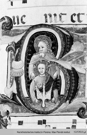 Historisierte Initiale B: Heilige Dreifaltigkeit - Messale C