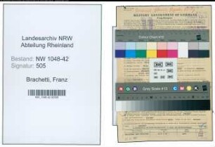 Entnazifizierung Franz Brachetti , geb. 12.04.1891 ()
