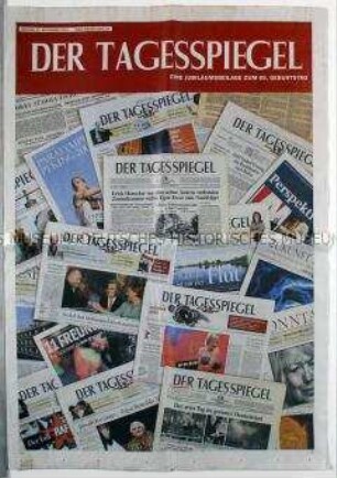 Jubiläumsausgabe des "Tagesspiegel" anlässlich des 65jährigen Bestehens