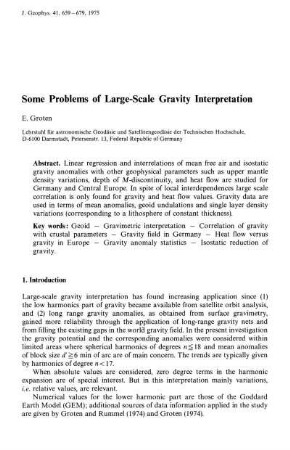 Some problems of large-scale gravity interpretation