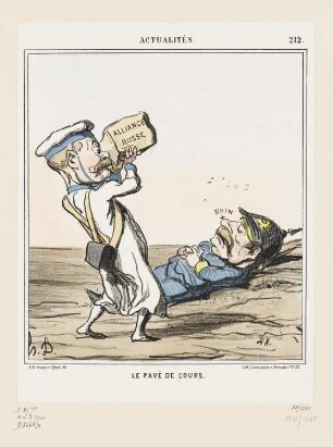 Le pavé de l’ours, Blatt 212 der Folge „Actualités“, in: „Le Charivari“, Paris 1868