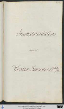 [S. 627] Wintersemester 1840/41