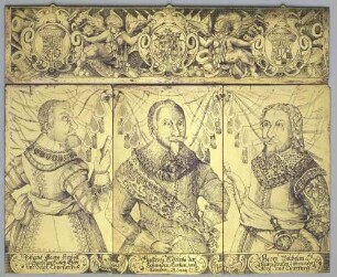 Bildnis mit Johann Georg I. von Sachsen, Gustav Adolf von Schweden und Georg Wilhelm von Brandenburg