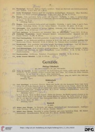 Gemälde, Miniaturen, Plastik, Graphik, Varia (Nr. 332-439)