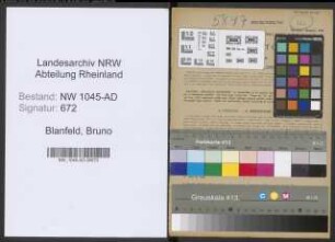 Entnazifizierung Bruno Blanfeld , geb. 15.11.1910 (Arbeiter)