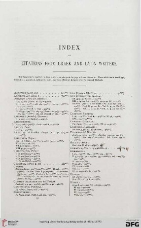 Index of citations from Greek and Latin writers