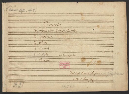 Konzerte; vlc, orch; G-Dur