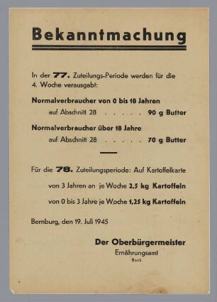 "Bekanntmachung"