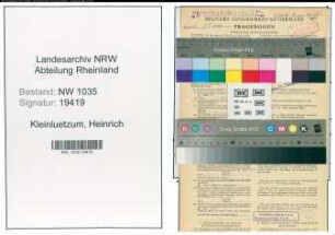 Entnazifizierung Heinrich Kleinluetzum , geb. 22.05.1901 (Kaufmann)