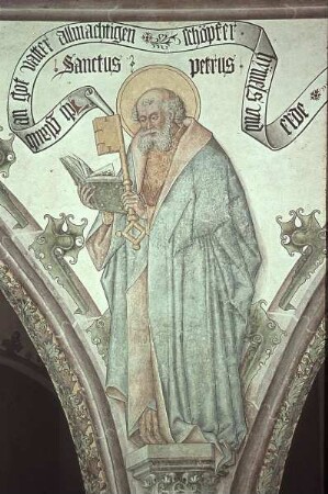 Der heilige Petrus mit Spruchband