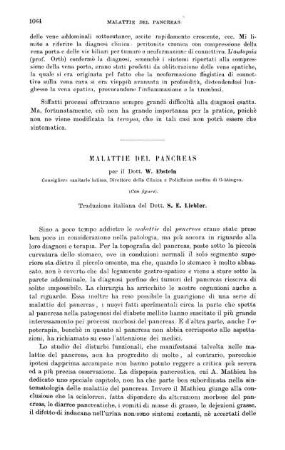 [VII. Malattie del Pancreas...]
