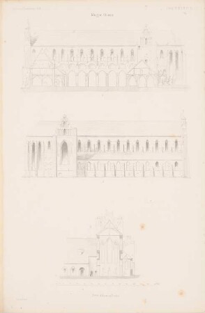 Kloster Chorin: Ansichten (aus: Atlas zur Zeitschrift für Bauwesen, hrsg. v. G. Erbkam, Jg. 4, 1854)