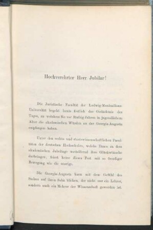 Hochverehrter Herr Jubilar!