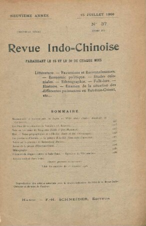 15 Juillet 1906. No. 37