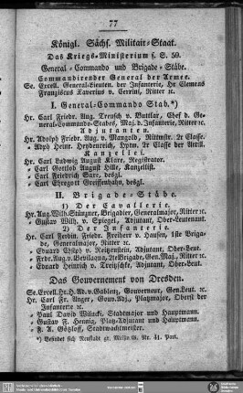 Königl. Sächs. Militair-Staat