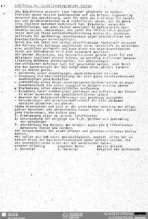 Erklärung der Sozialdemokratischen Partei