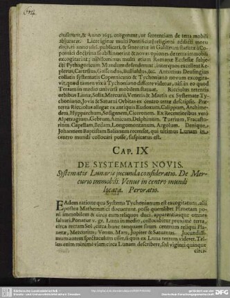 Cap. IX. De Systematis Novis