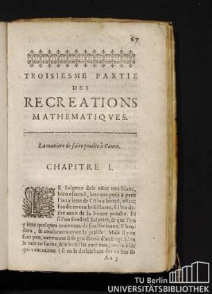 La maniere de faire pudre à Canon. Chapitre I.
