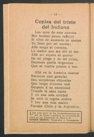 Coplas del triste del indiano