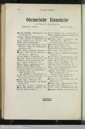 Gemeinde Unwürde