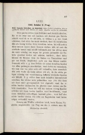 107, LXXI. 1562, October 5 (Prag)