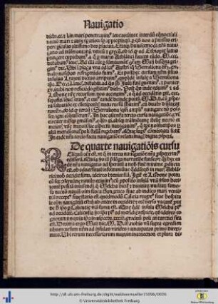 Navigatio Quarta.
