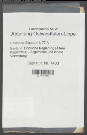 Entschädigung für Einquartierungskosten im Amt Detmold, Vogtei Lage und Heiden