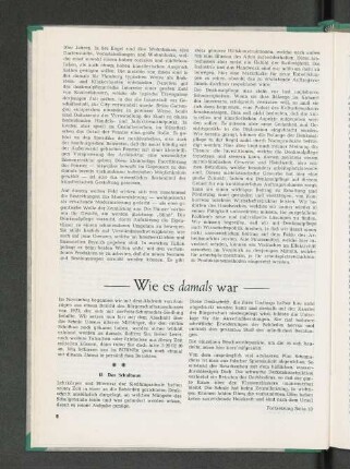 Wie es damals war