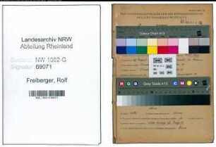 Entnazifizierung Rolf Freiberger, geb. 29.08.1907 (Techn.Kaufmann)