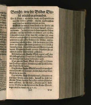 Bericht/ wie die Bilder Biebel nützlich zu gebrauchen.