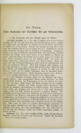 Erste Abteilung. Vom Auftreten der Deutschen bis zur Reformation
