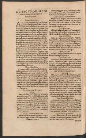 De Secundis Medicamentorum simplicium facultatibus.