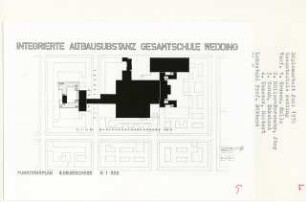 Integrierte Altbausubstanz Gesamtschule Wedding, Berlin-Wedding (Diplomarbeit bei Kurt Dübbers): Funktionsplan, 3. Obergeschoss 1:500