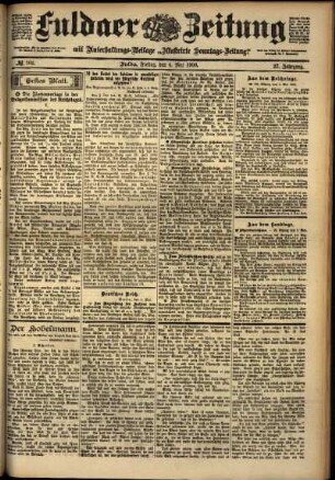 Erste Ausgabe vom Freitag, den 04. Mai 1900.