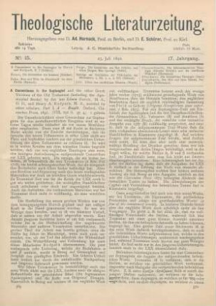 369-371 [Rezension] A Concordance to the Septuagint and the other Greek Versions of the Old Testament (including the Apocryphal Books) by the late Edwin Hatch and Henry A. Redpath. Part I