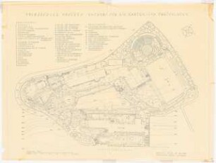 Gartenanlage Evangelische Volksschule am Burgfeld, Neviges: Garten- und Freianlagen, Bepflanzungsplan 1:200