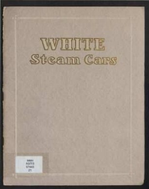 A Catalogue of White Steam Cars