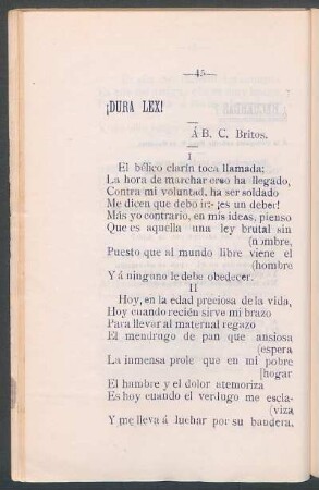 ¡Dura lex! : Á B. C. Britos.