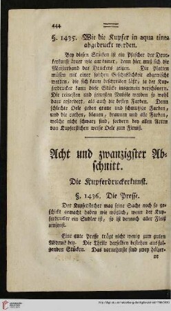 Acht und zwanzigster Abschnitt